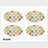 Stickers Ovaux CRAZY QUILT (Feuille)
