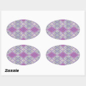 Stickers Ovaux KNIT JACQUARD LILAC (Feuille)