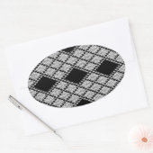 Stickers Ovaux KNIT JACQUARD NOIR (Enveloppe)