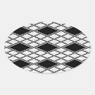 Stickers Ovaux KNIT JACQUARD NOIR