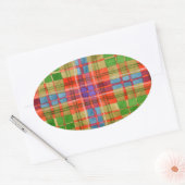 Stickers Ovaux MAC RAE TARTAN (Enveloppe)