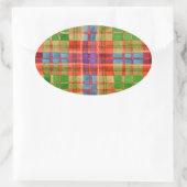 Stickers Ovaux MAC RAE TARTAN (Sac)