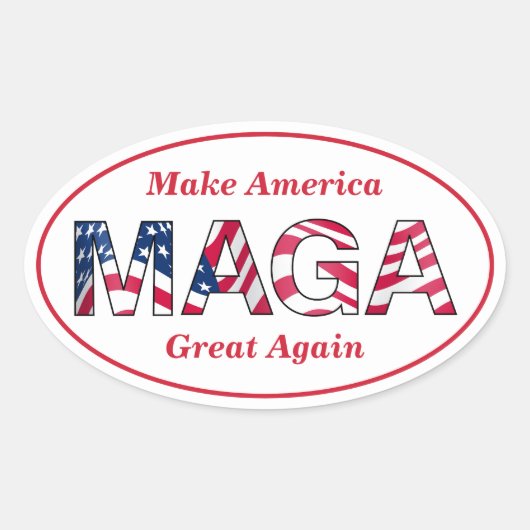 Stickers Ovaux MAGA (Devant)