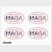 Stickers Ovaux MAGA (Feuille)