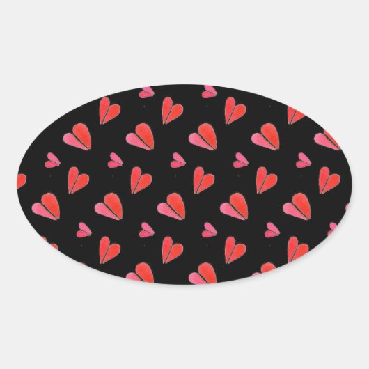 Stickers Ovaux MINI HEARTS II (Devant)