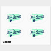 Stickers Ovaux Quatre Saisons Total Paysage (Feuille)