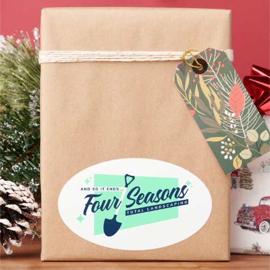 Stickers Ovaux Quatre Saisons Total Paysage (vacances)