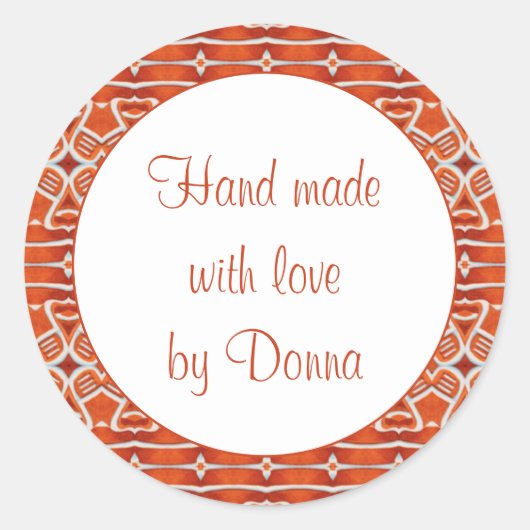 Stickers PAIN 1,5" ronds "Fabriqué main" (Devant)