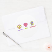 Stickers Paix, Amour & Calcul (Enveloppe)