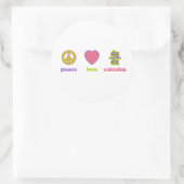 Stickers Paix, Amour & Calcul (Sac)