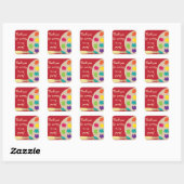 Stickers Palette d'Art - Rouge (Feuille)