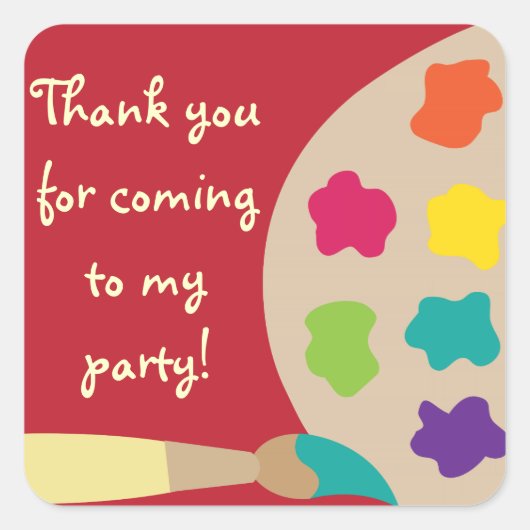 Stickers Palette d'Art - Rouge (Devant)