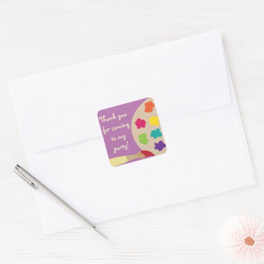 Stickers Palette d'art - violet (Enveloppe)