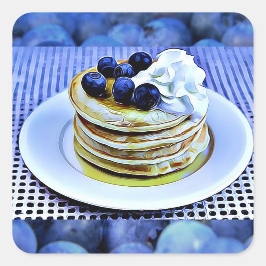 Stickers Pancakes aux bleuets (Devant)