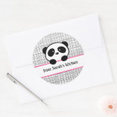 Stickers Panda Noir Rose Fille (Enveloppe)