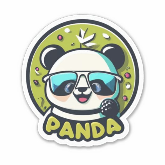 Stickers Panda Power avec une flèche (Devant)