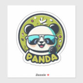 Stickers Panda Power avec une flèche (Feuille)