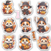 Stickers Panda Rouge Halloween super mignons (Devant)
