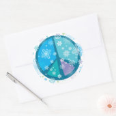 Stickers Panneau de Paix Fleurie (Enveloppe)