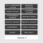 Stickers Pantry Ingrédients de cuisson noir et bla (Feuille)