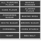 Stickers Pantry Ingrédients de cuisson noir et bla (Devant)