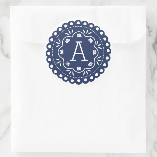 Stickers Papel Picado Monogram - Marine (Sac)