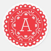 Stickers Papel Picado Monogram - Rouge (Devant)