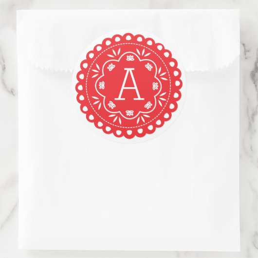 Stickers Papel Picado Monogram - Rouge (Sac)