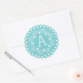 Stickers Papier Picado Monogramme - Bleu (Enveloppe)