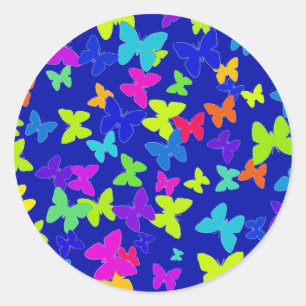 Stickers Papillon bleu