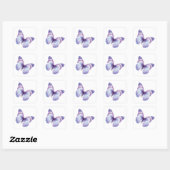 Stickers Papillon bleu et violet (Feuille)