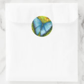 Stickers Papillon bleu Morpho (Sac)