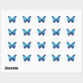 Stickers Papillon bleu Morpho (Feuille)