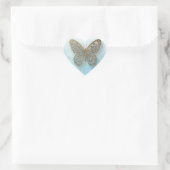 Stickers Papillon bleu or (Sac)
