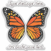 Stickers Papillon Décalage Monarque personnalisé (Devant)