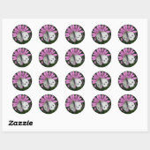 Stickers Papillon et Fleur Rose (Feuille)