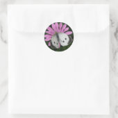 Stickers Papillon et Fleur Rose (Sac)