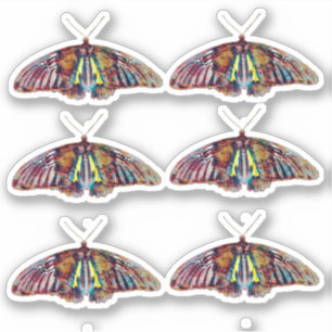 Stickers Papillon feuille de six