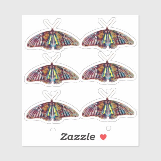Stickers Papillon feuille de six (Feuille)