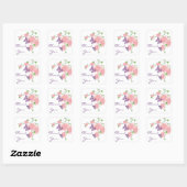 Stickers Papillon Floral Merci Pink Lilies (Feuille)