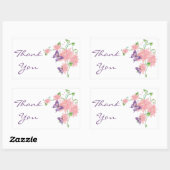 Stickers Papillon Floral Merci Pink Lilies (Feuille)