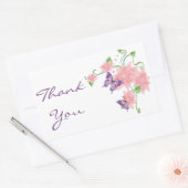 Stickers Papillon Floral Merci Pink Lilies (Enveloppe)