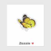 Stickers papillon jaune (Feuille)