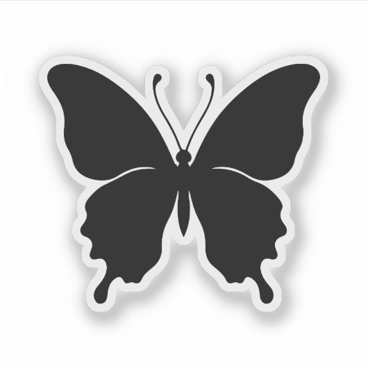stickers papillon noir (Devant)