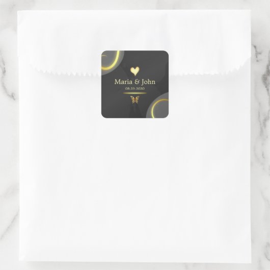 stickers papillon noir Golden (Sac)