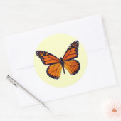 Stickers Papillon orange (Enveloppe)