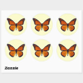 Stickers Papillon orange (Feuille)