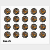 Stickers Papillon orange (Feuille)