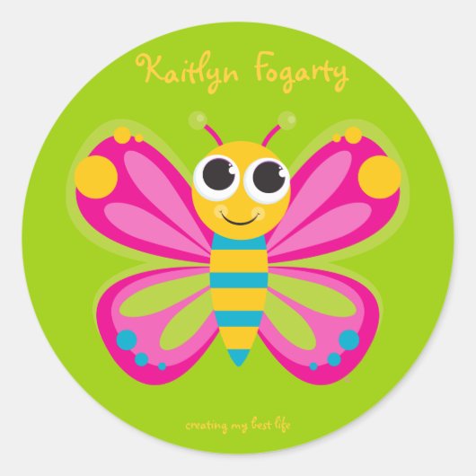 Stickers papillon personnalisé (Devant)