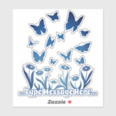 Stickers Papillon personnalisées Decal Papillon (Feuille)